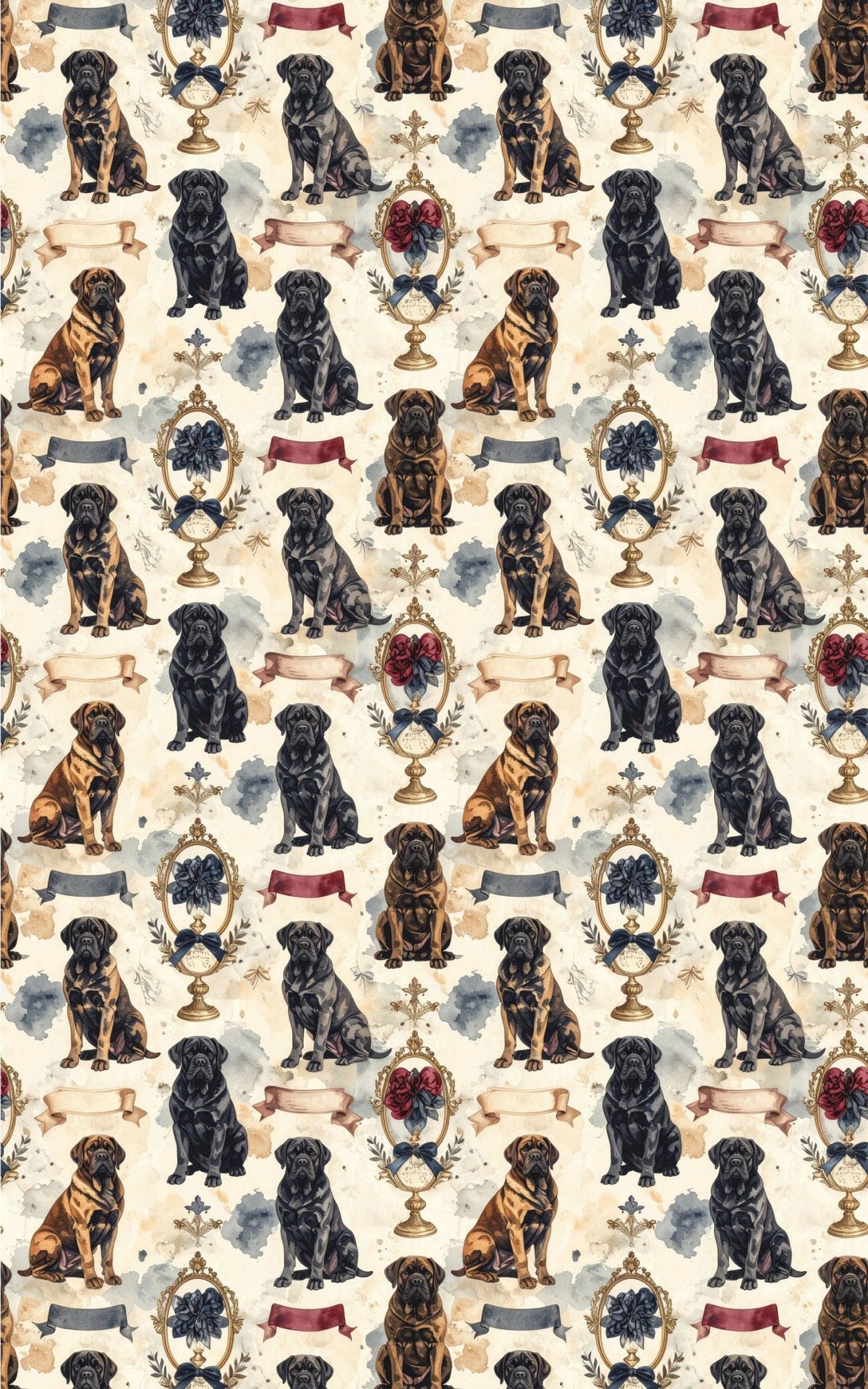Vintage Dog Show (English Mastiff) Wrapping Paper - London Penny Gift Wrap