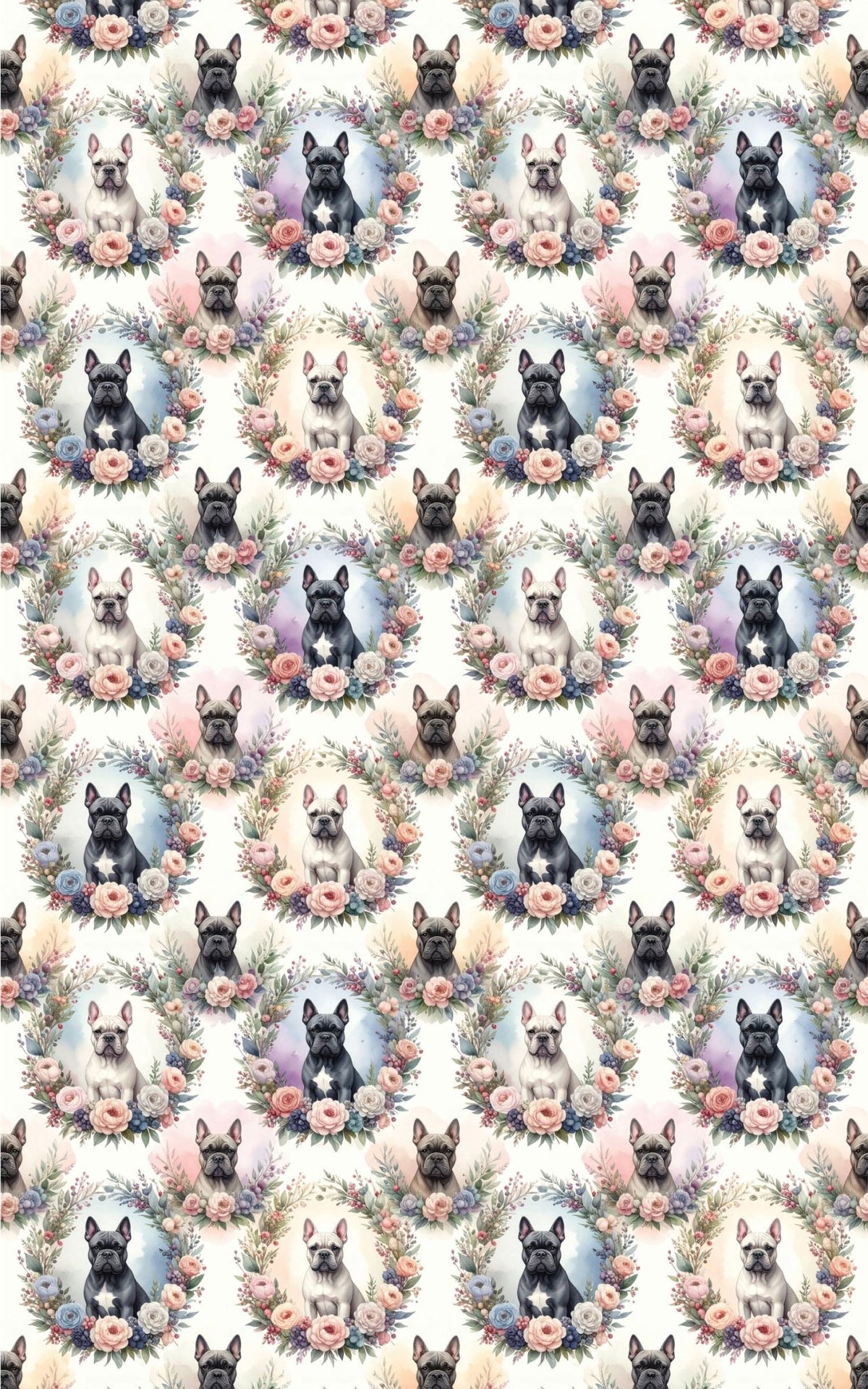 Floral Wreath Collection (Cane Corso) Wrapping Paper - London Penny Gift Wrap
