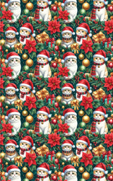 Christmas Exotic Shorthairs Wrapping Paper - London Penny Gift Wrap