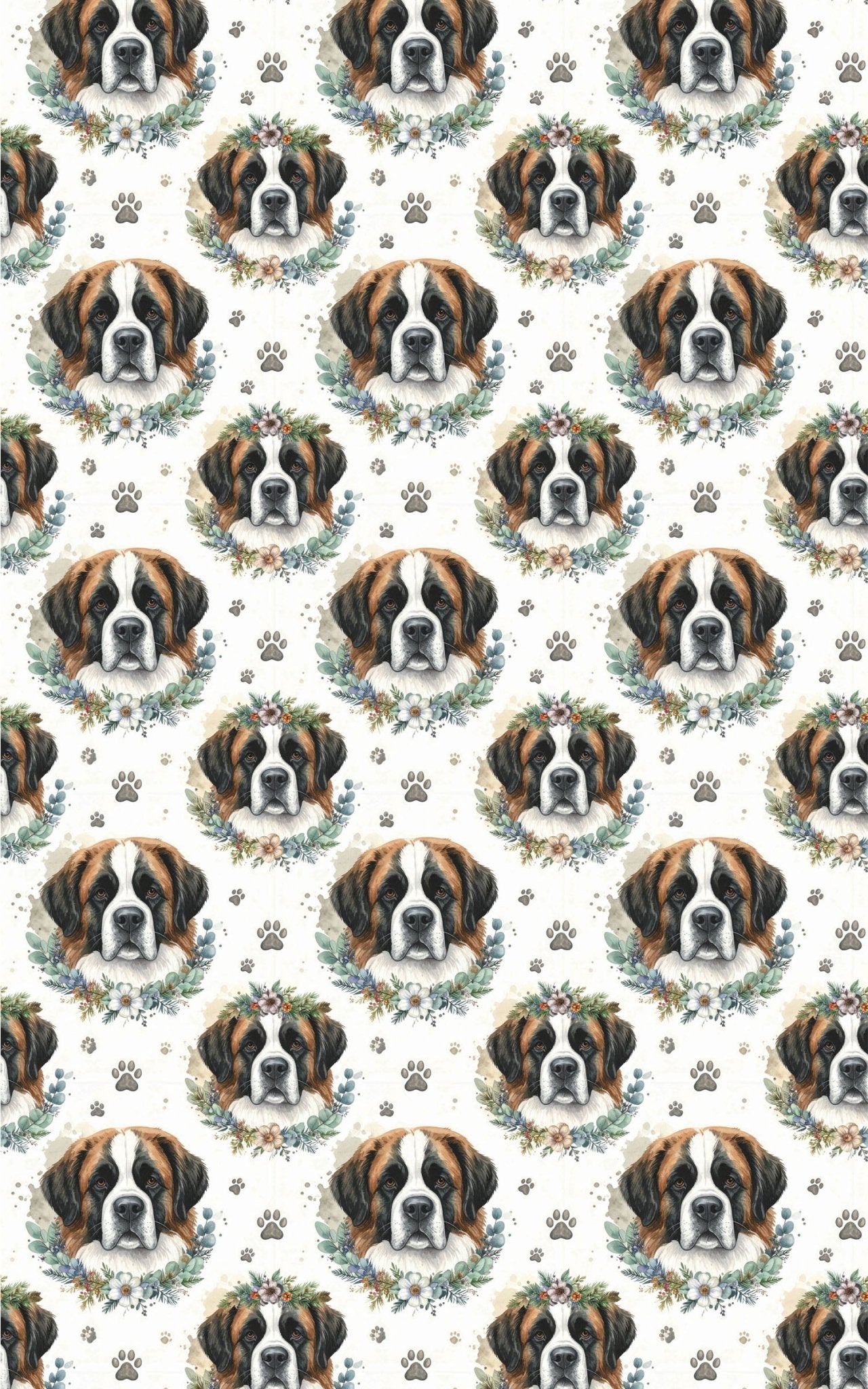 Gentle Giant Portraits (St. Bernard) Wrapping Paper