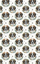 Gentle Giant Portraits (St. Bernard) Wrapping Paper - London Penny Gift Wrap