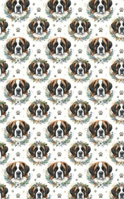 Gentle Giant Portraits (St. Bernard) Wrapping Paper