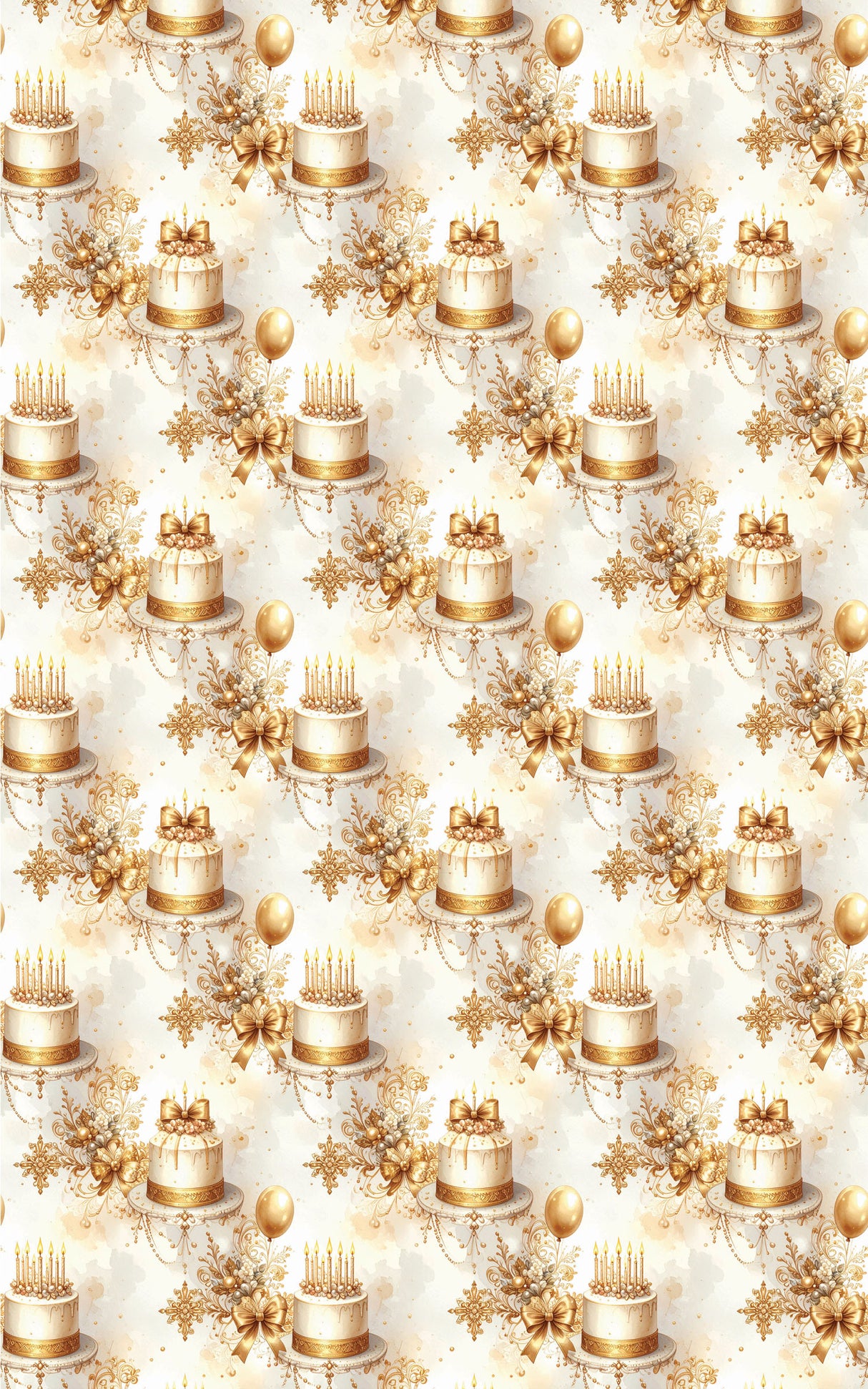 Birthday Baroque Lace Wrapping Paper