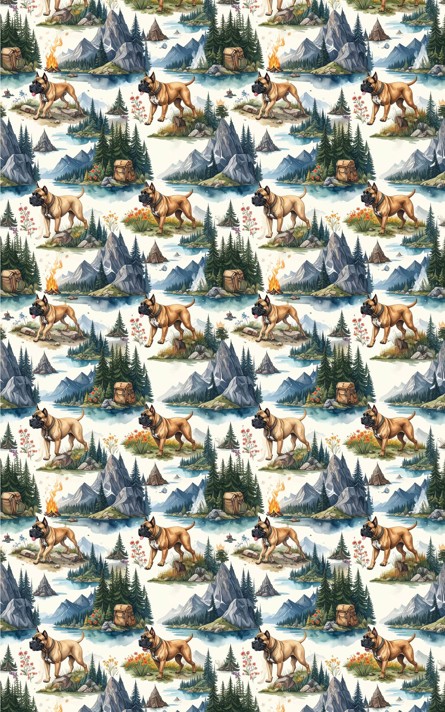 Mountain Adventure (Cane Corso) Wrapping Paper