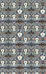Scandinavian Husky Folk Art (Alaskan Husky) Wrapping Paper - London Penny Gift Wrap
