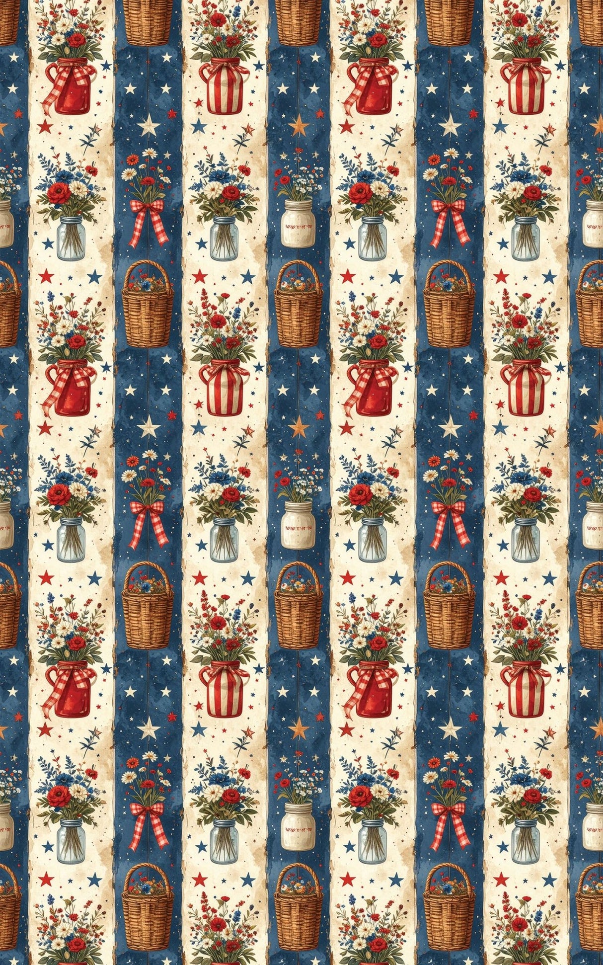 Country Fair Bouquet Columns Wrapping Paper - London Penny Gift Wrap