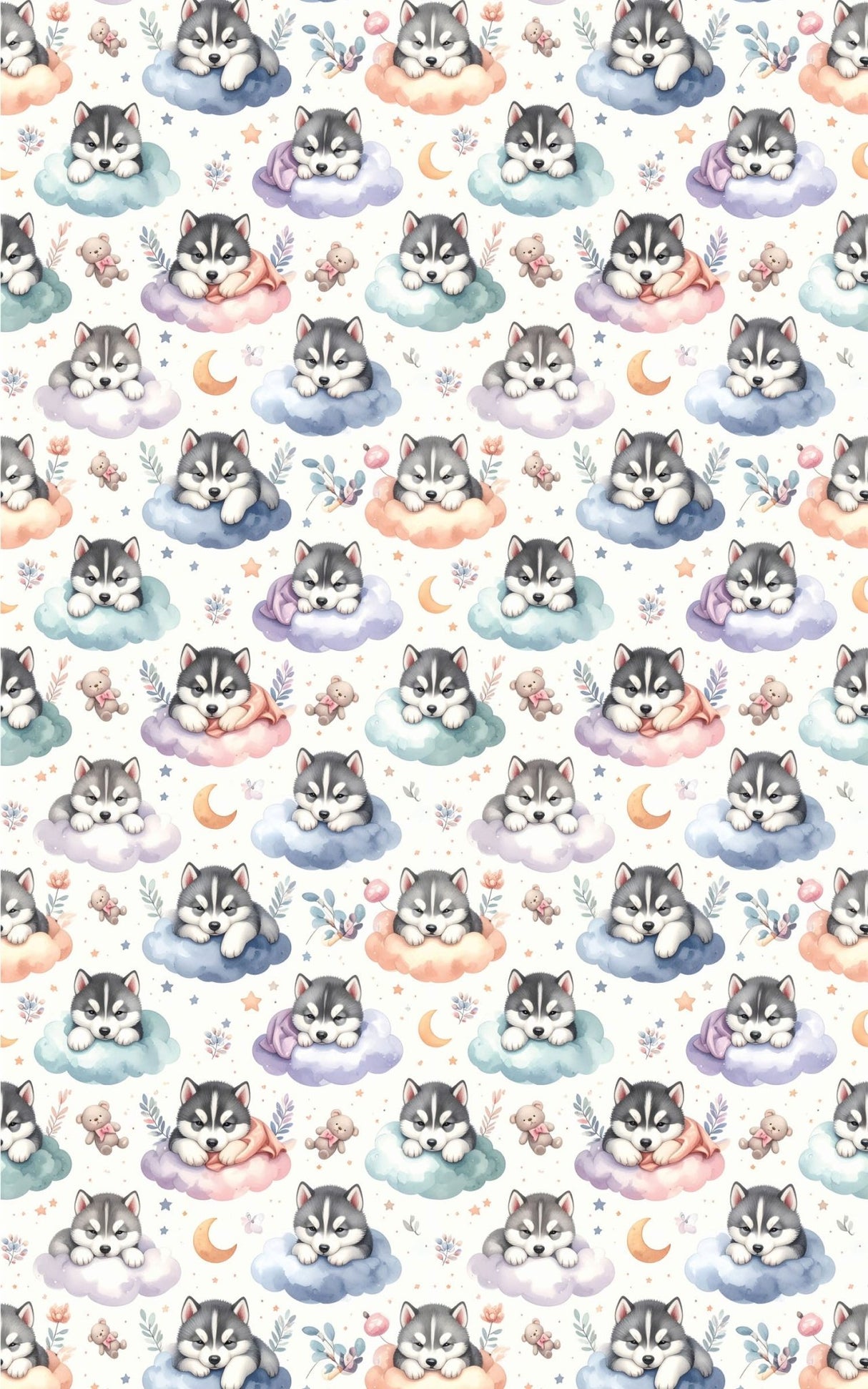 Little Husky Nursery (Alaskan Husky) Wrapping Paper - London Penny Gift Wrap