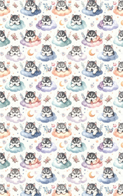 Little Husky Nursery (Alaskan Husky) Wrapping Paper - London Penny Gift Wrap