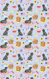 Fourth of July Picnic (Cane Corso) Wrapping Paper - London Penny Gift Wrap
