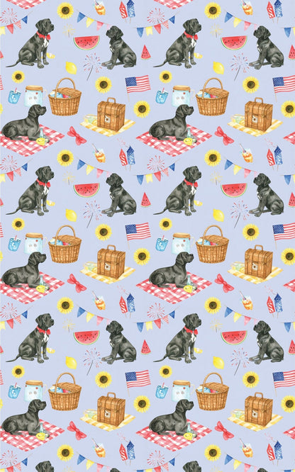 Fourth of July Picnic (Cane Corso) Wrapping Paper - London Penny Gift Wrap