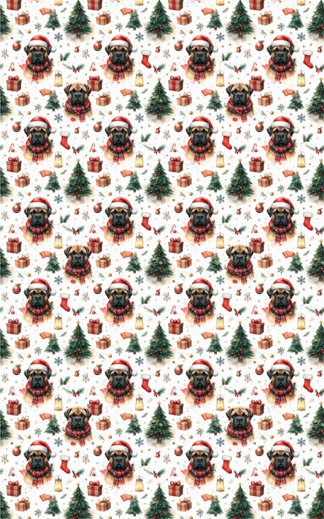 Christmas Guardians (English Mastiff) Wrapping Paper - London Penny Gift Wrap