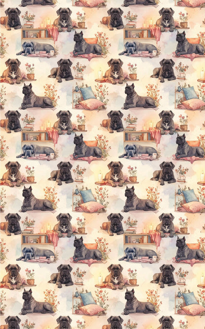 Cozy Reading Nook (Cane Corso) Wrapping Paper - London Penny Gift Wrap