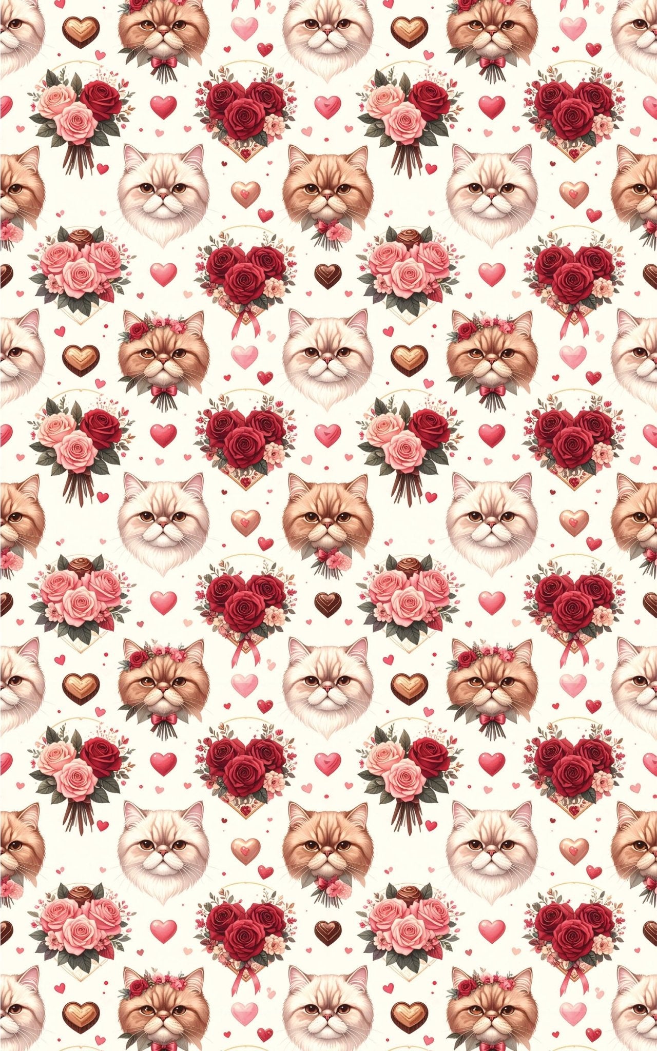 Valentine's Sweethearts (Exotic Shorthair) Wrapping Paper