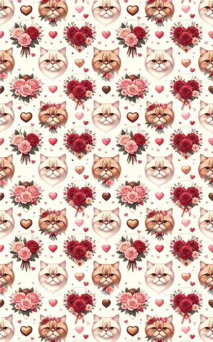 Valentine's Sweethearts (Exotic Shorthair) Wrapping Paper