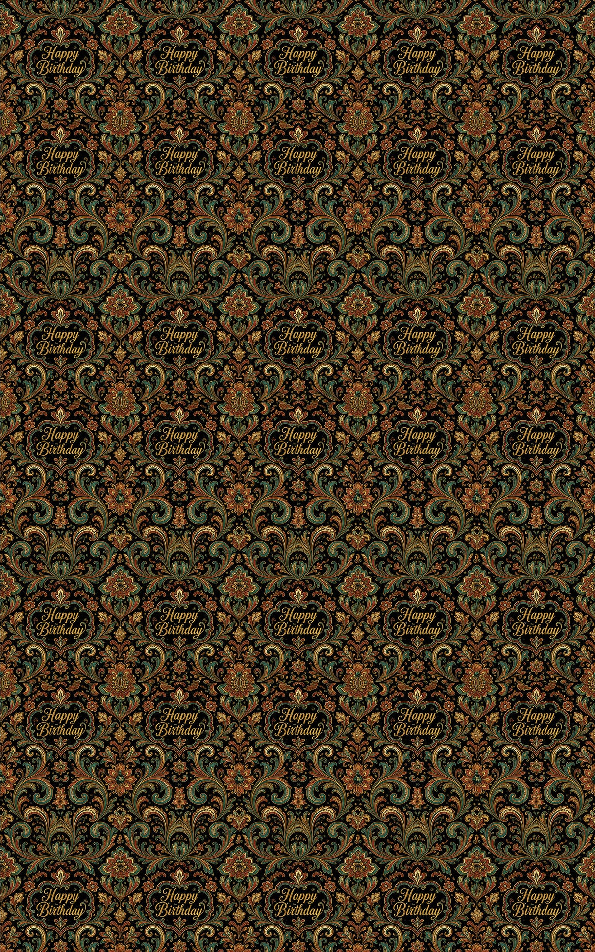 Classic Textile Paisley Wrapping Paper