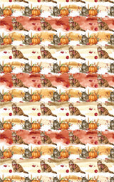 Autumn Harvest Cats (Maine Coon) Wrapping Paper - London Penny Gift Wrap