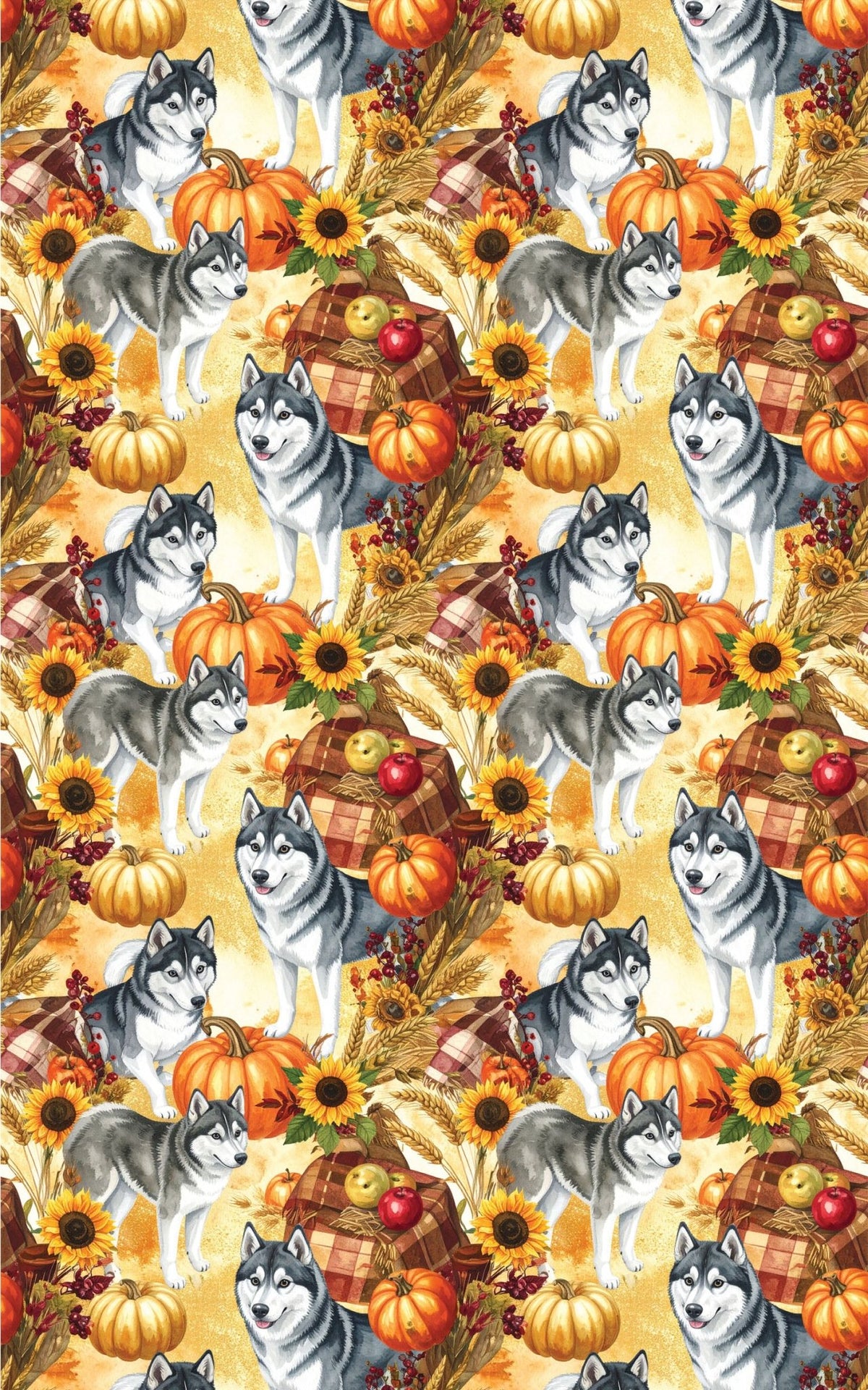 Harvest Husky (Alaskan Husky) Wrapping Paper - London Penny Gift Wrap