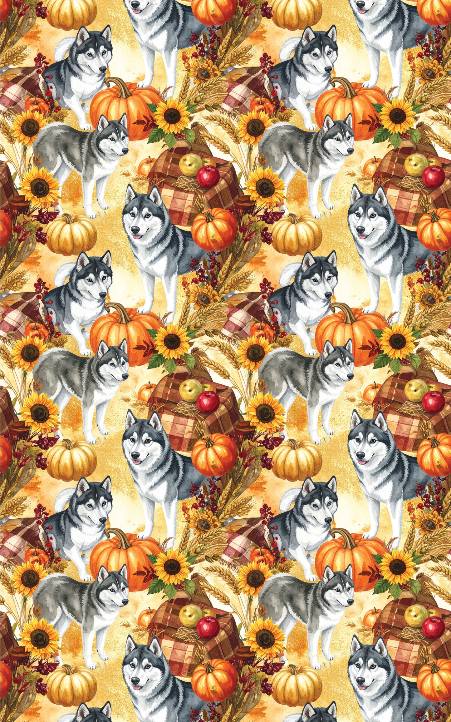 Harvest Husky (Alaskan Husky) Wrapping Paper