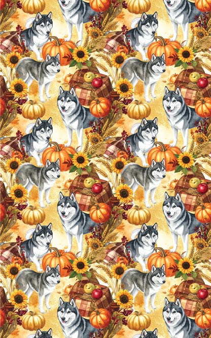 Harvest Husky (Alaskan Husky) Wrapping Paper