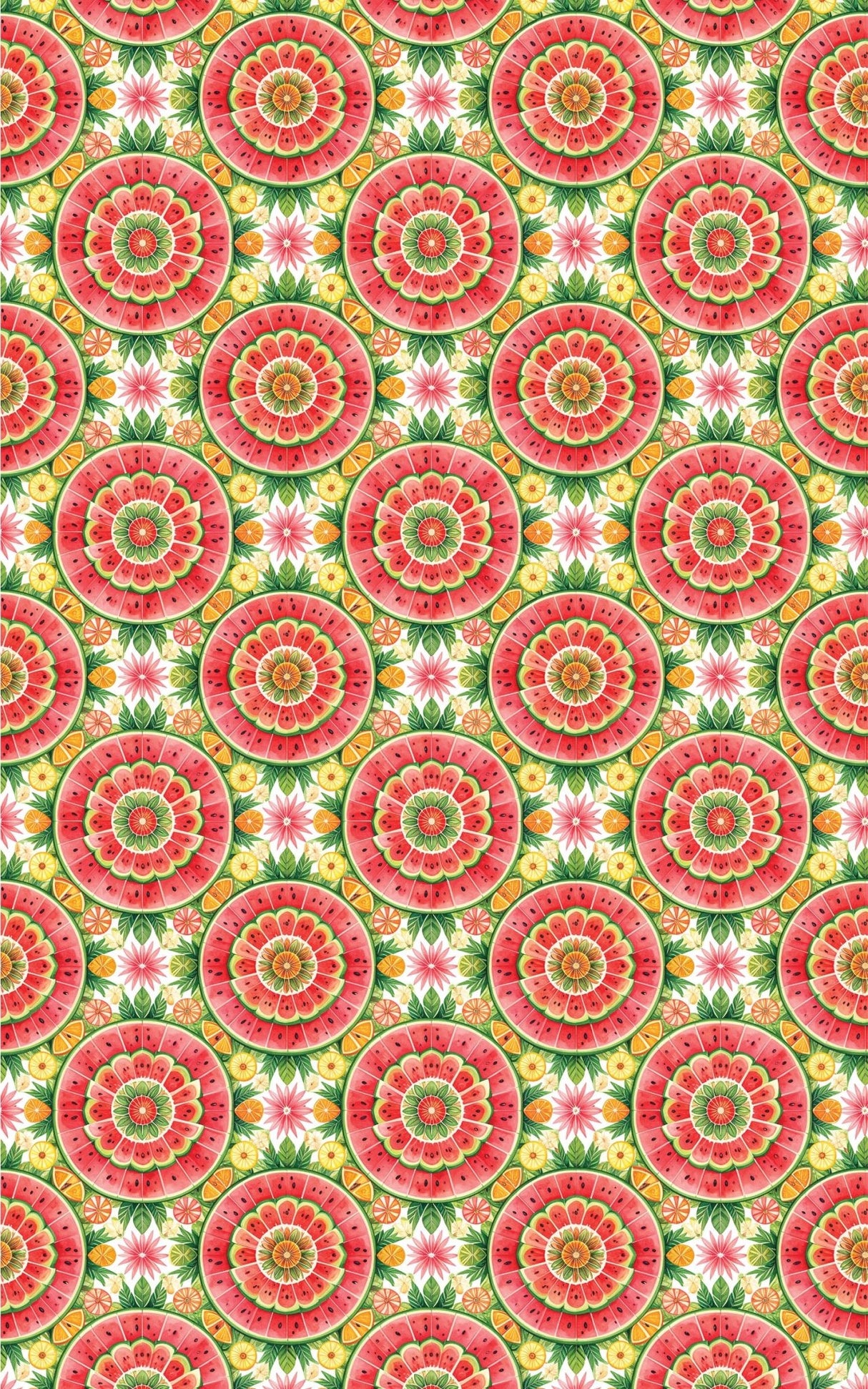 Watermelon Sunburst Garden Wrapping Paper - London Penny Gift Wrap