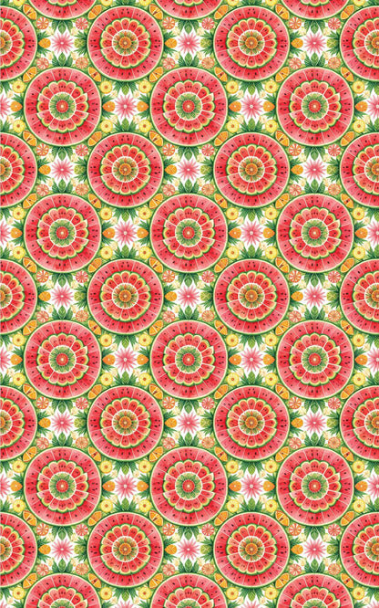 Watermelon Sunburst Garden Wrapping Paper - London Penny Gift Wrap