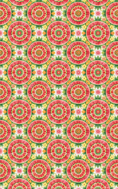 Watermelon Sunburst Garden Wrapping Paper - London Penny Gift Wrap