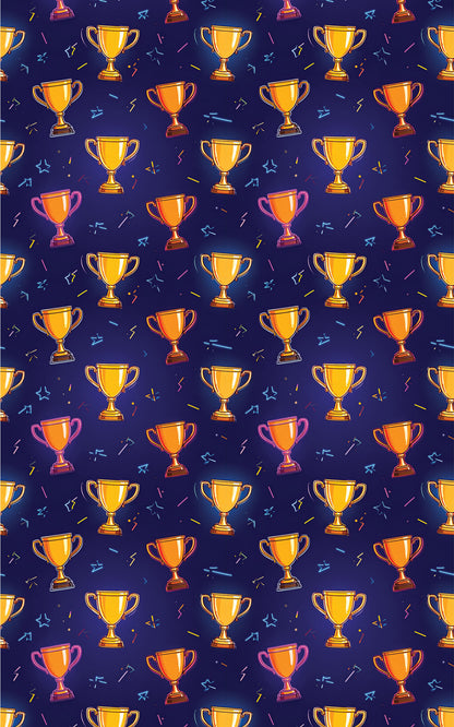 Victory Trophy Surge Glossy Wrapping Paper