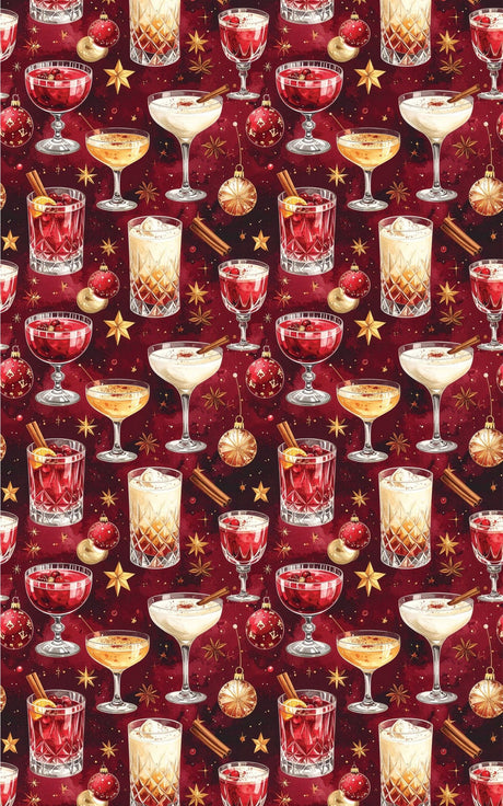 LIMITED TIME | Christmas Cocktail Lounge Wrapping Paper - London Penny Gift Wrap