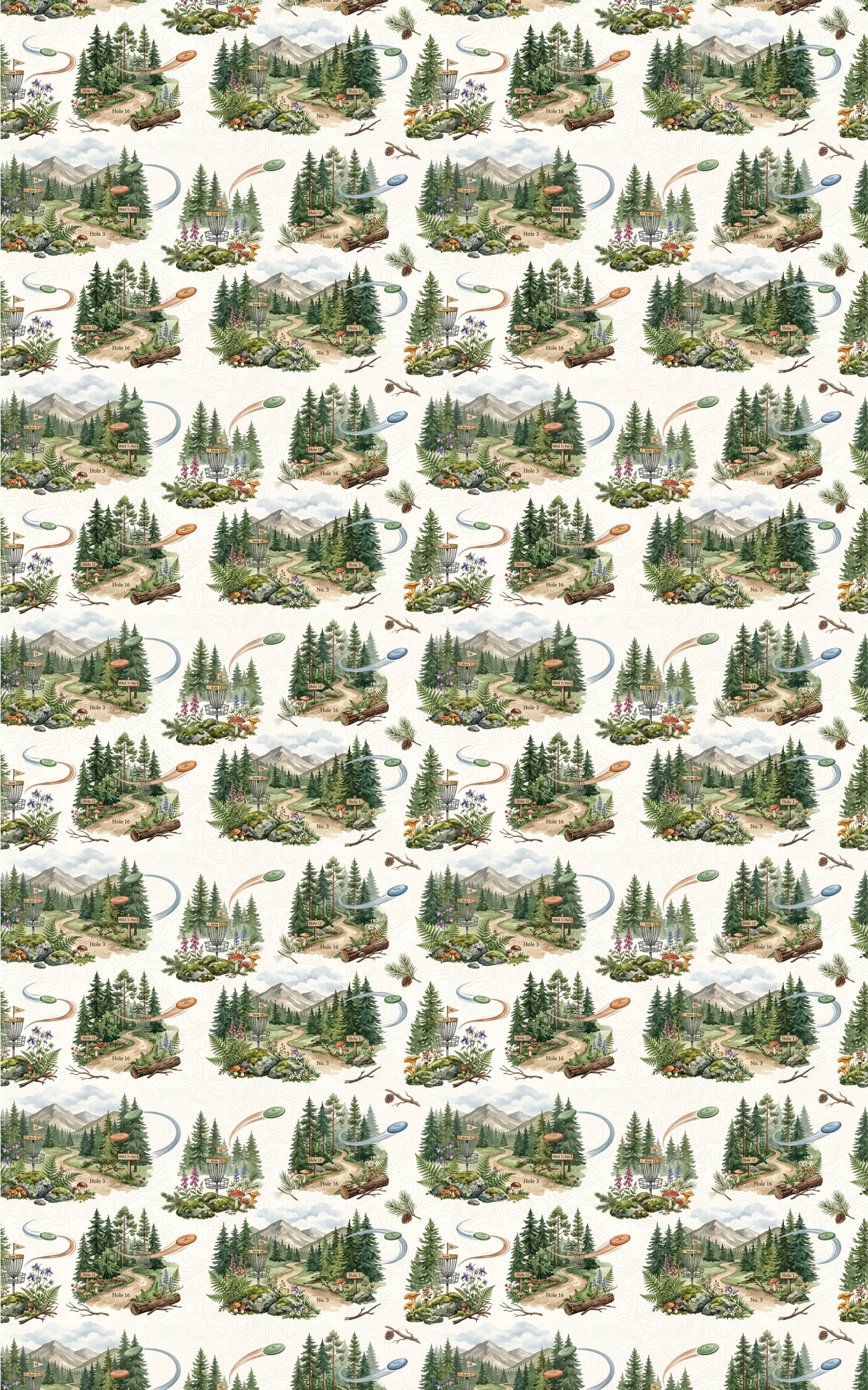 Alpine Disc Adventure Wrapping Paper
