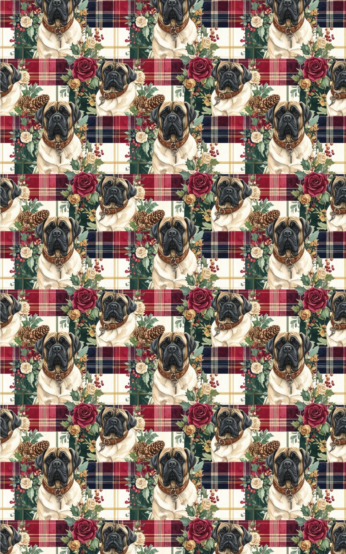 Tartan & Tradition (English Mastiff) Wrapping Paper - London Penny Gift Wrap
