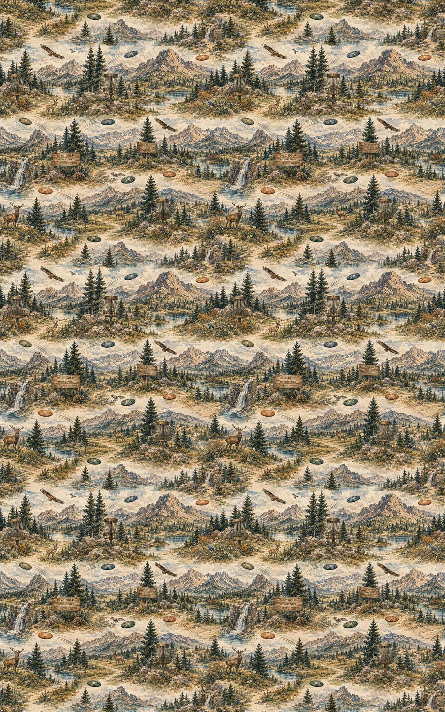 National Park Fairways Wrapping Paper