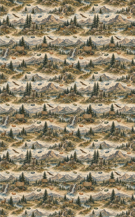National Park Fairways Wrapping Paper - London Penny Gift Wrap