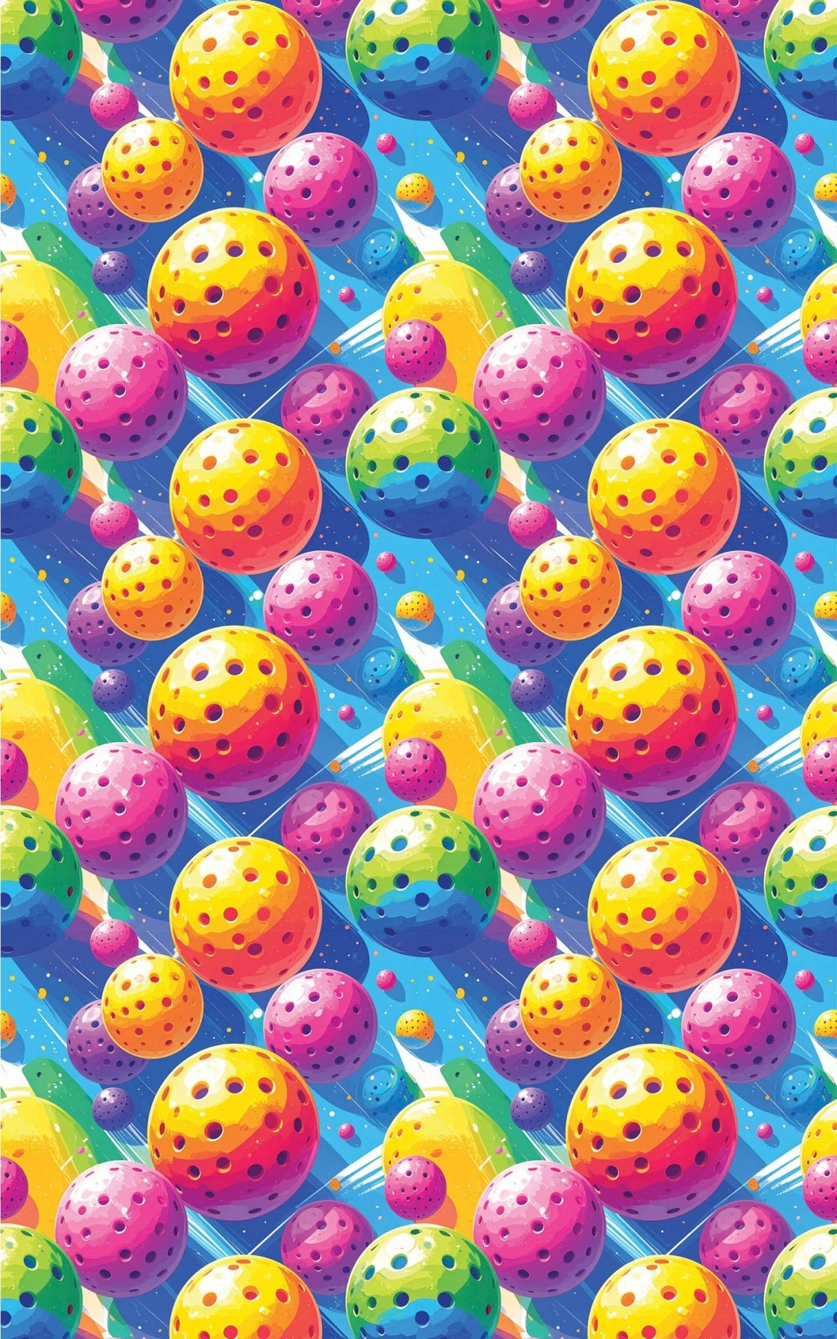 Pop Color Pickleball Wrapping Paper - London Penny Gift Wrap