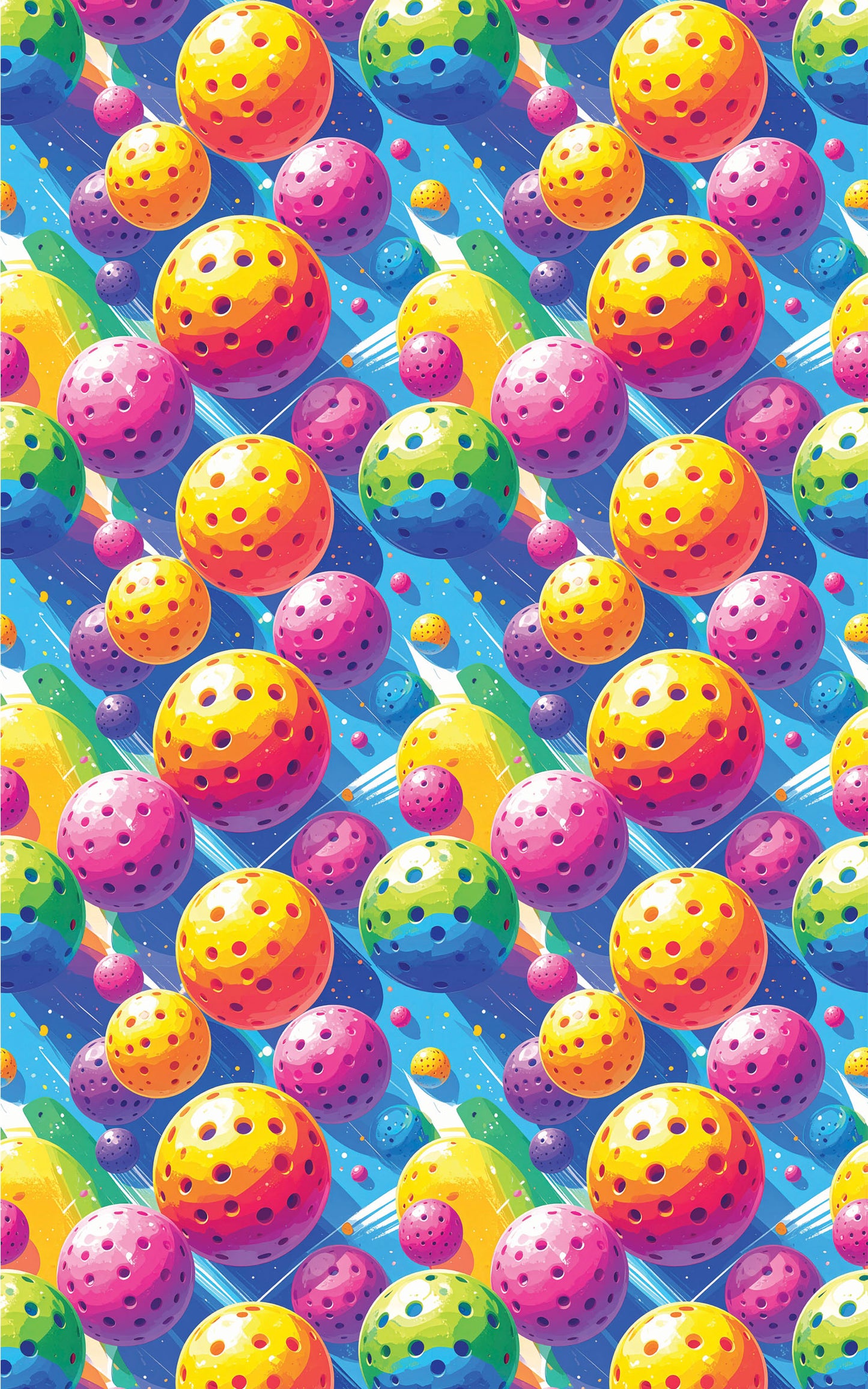 Pop Color Pickleball Wrapping Paper