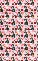 Hearts Day (Maine Coon) Wrapping Paper - London Penny Gift Wrap
