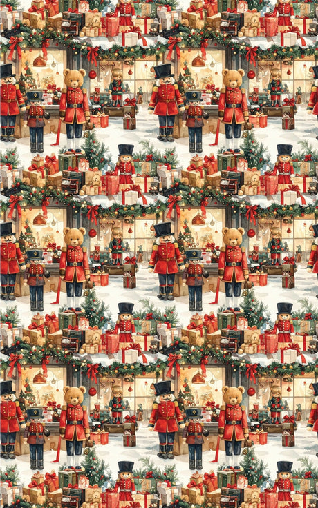 LIMITED TIME | Toy Soldier & Teddy Parade Wrapping Paper - London Penny Gift Wrap