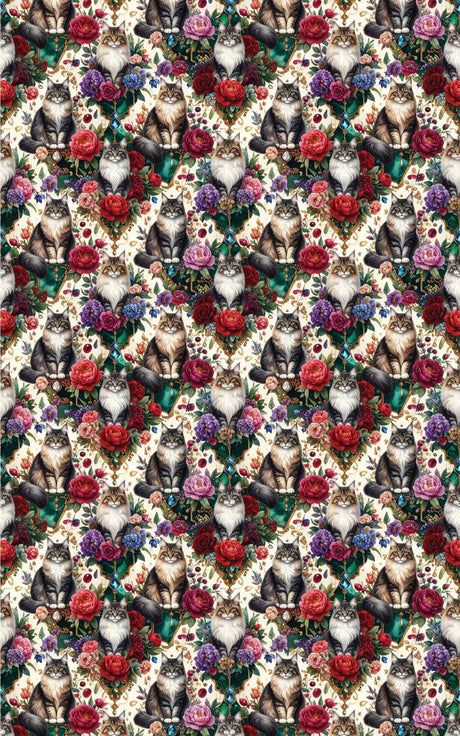 Luxury Jewel Garden (Maine Coon) Wrapping Paper - London Penny Gift Wrap