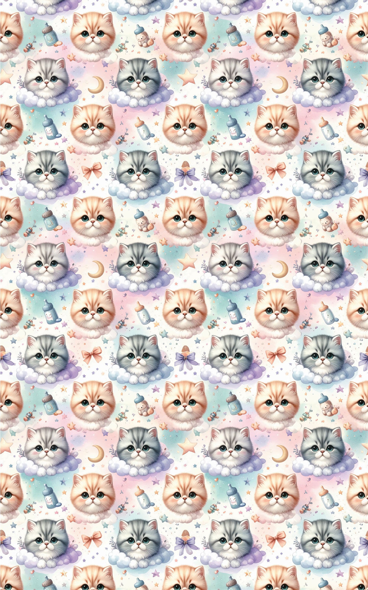Baby Shower Cats (Exotic Shorthair) Wrapping Paper