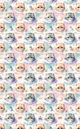 Baby Shower Cats (Exotic Shorthair) Wrapping Paper - London Penny Gift Wrap