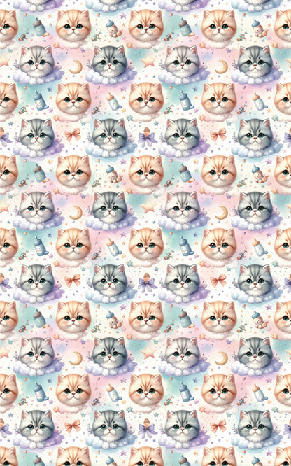 Baby Shower Cats (Exotic Shorthair) Wrapping Paper