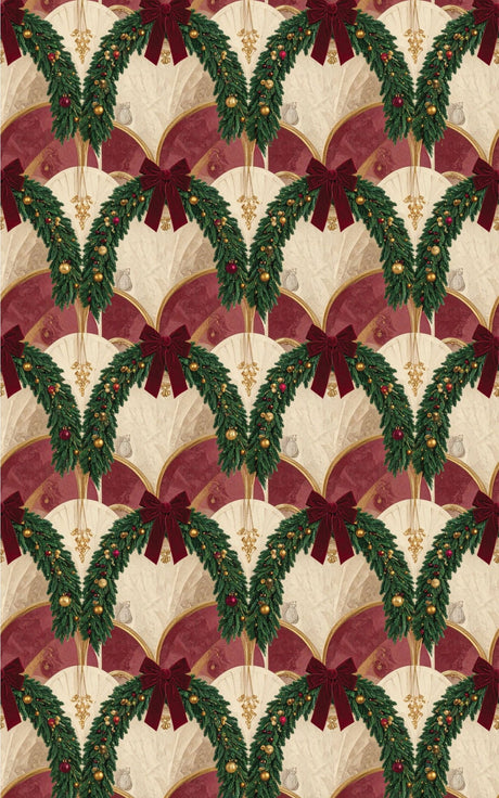 LIMITED TIME | Emerald Palace Garland Wrapping Paper - London Penny Gift Wrap