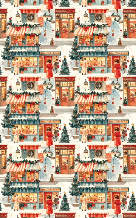 LIMITED TIME | Christmas Shopping Jubilee Wrapping Paper - London Penny Gift Wrap