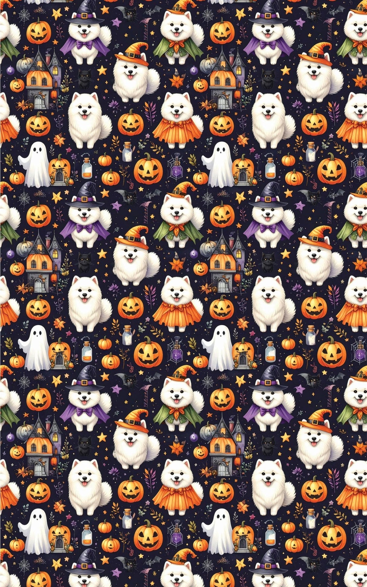 Halloween Samoyeds Wrapping Paper - London Penny Gift Wrap