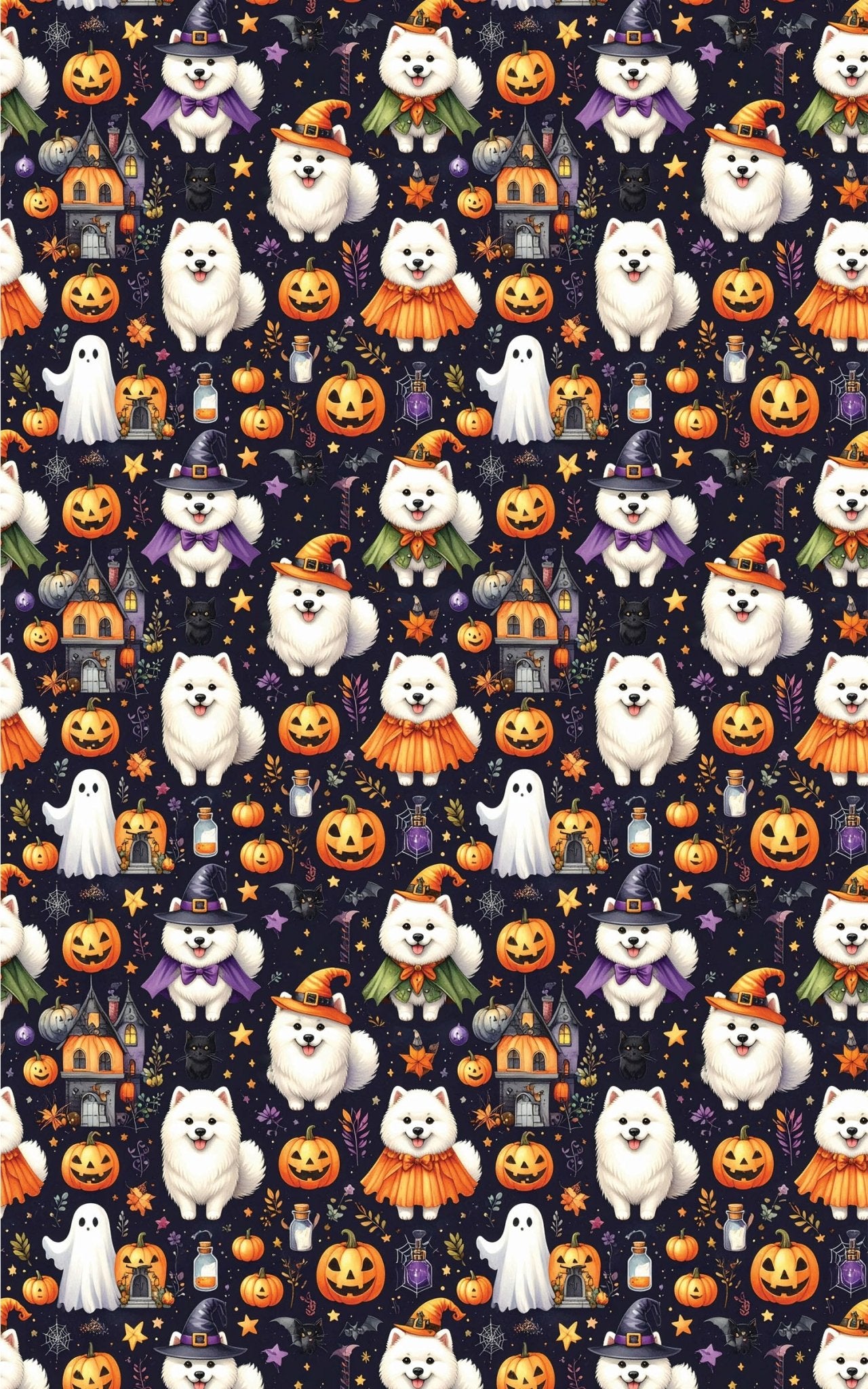 Halloween Samoyeds Wrapping Paper - London Penny Gift Wrap