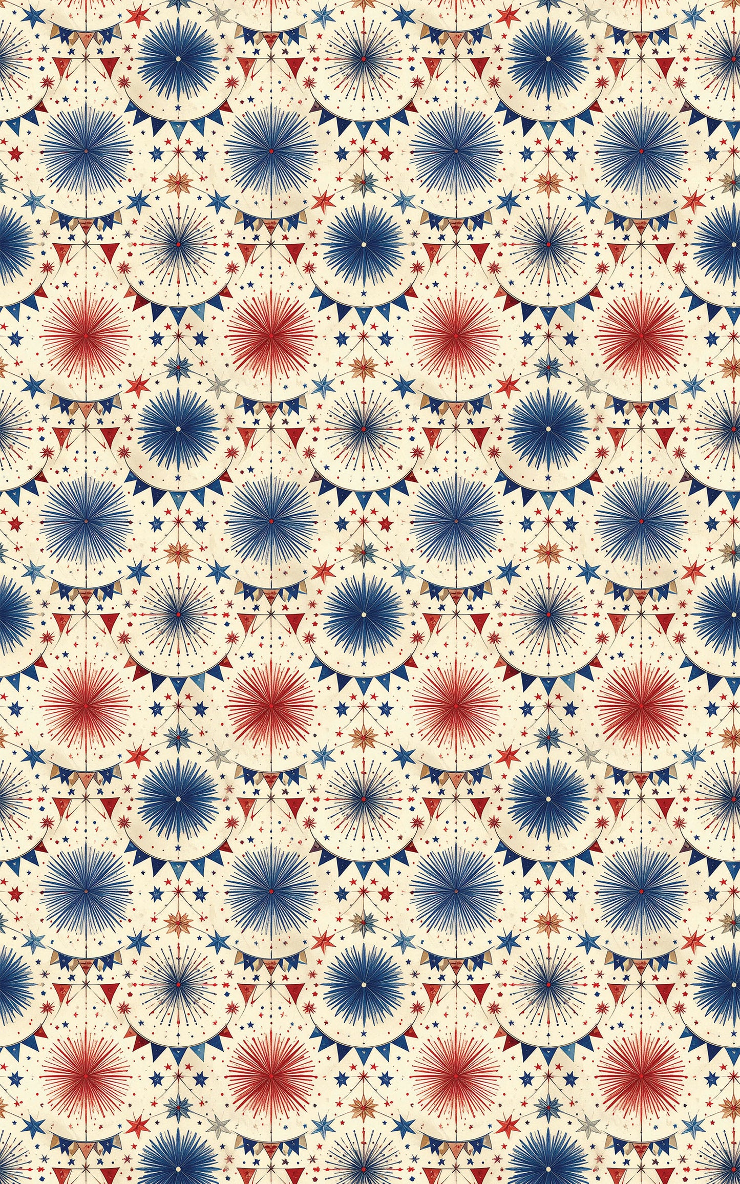 Americana Celebration Toile Wrapping Paper