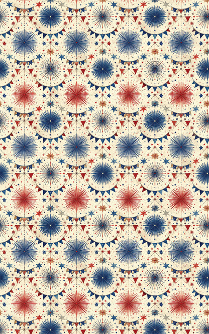 Americana Celebration Toile Wrapping Paper