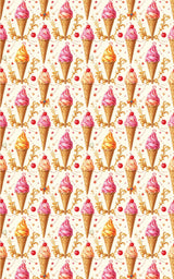 Gilded Ice Cream Wrapping Paper