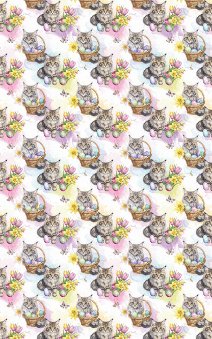 Whiskers & Easter Festivities (Maine Coon) Wrapping Paper
