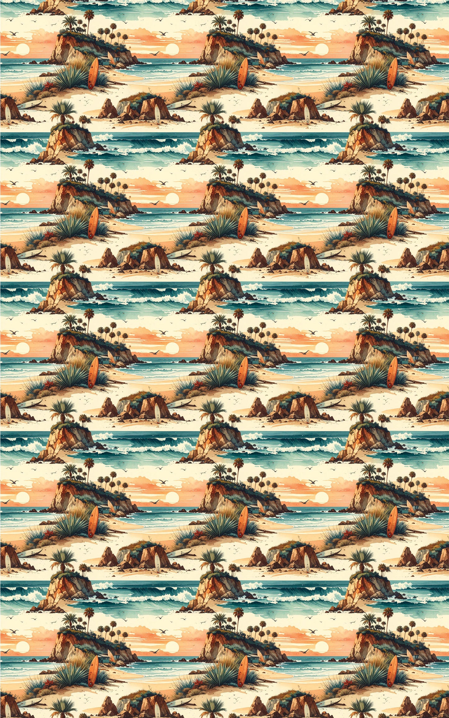 Vintage Surf Escape Wrapping Paper