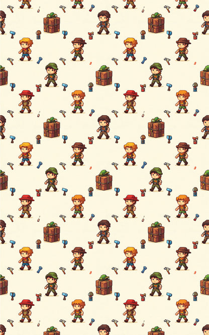 Retro 8-Bit Adventure Wrapping Paper